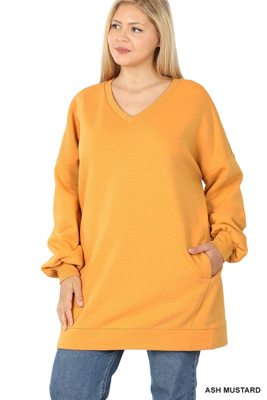 - Ash Mustard Oversized Sweatshirt