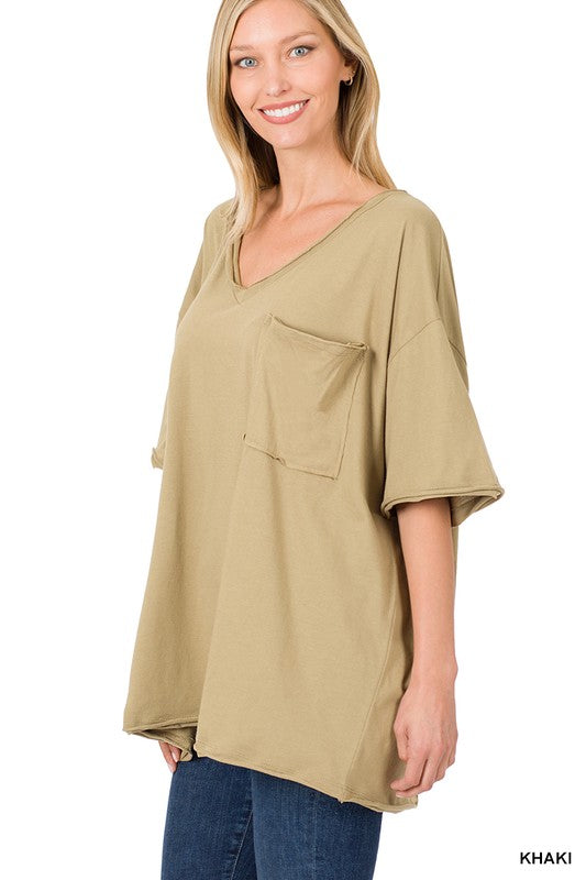 | '- Khaki Oversized Tee