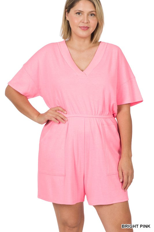 | '- Bright Pink Romper