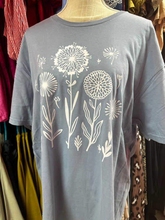 | '- Flowers In Bloom - Sky Blue