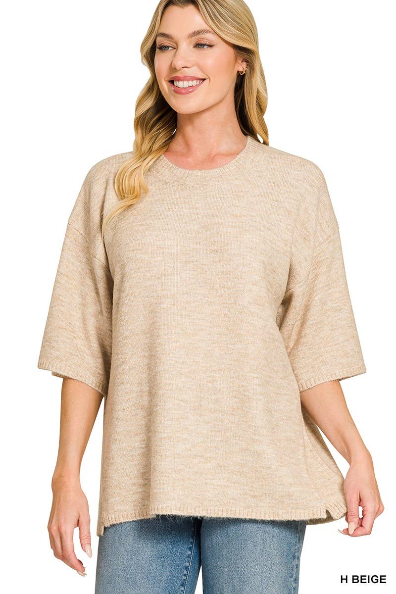 Short Sleeve Oversized Sweater