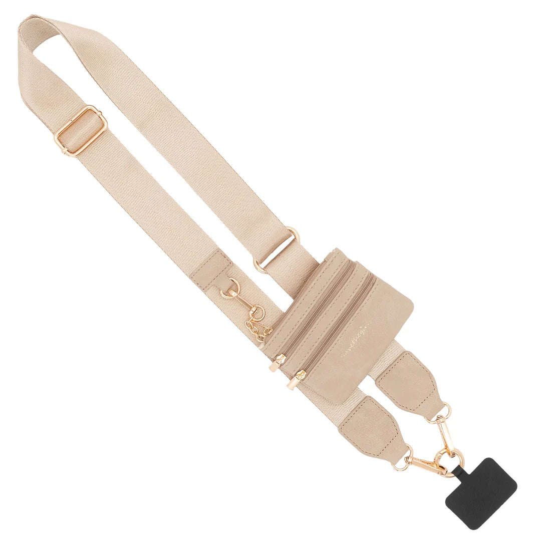 Taupe Clip & Go Strap with Pouch - Neutral Collection
