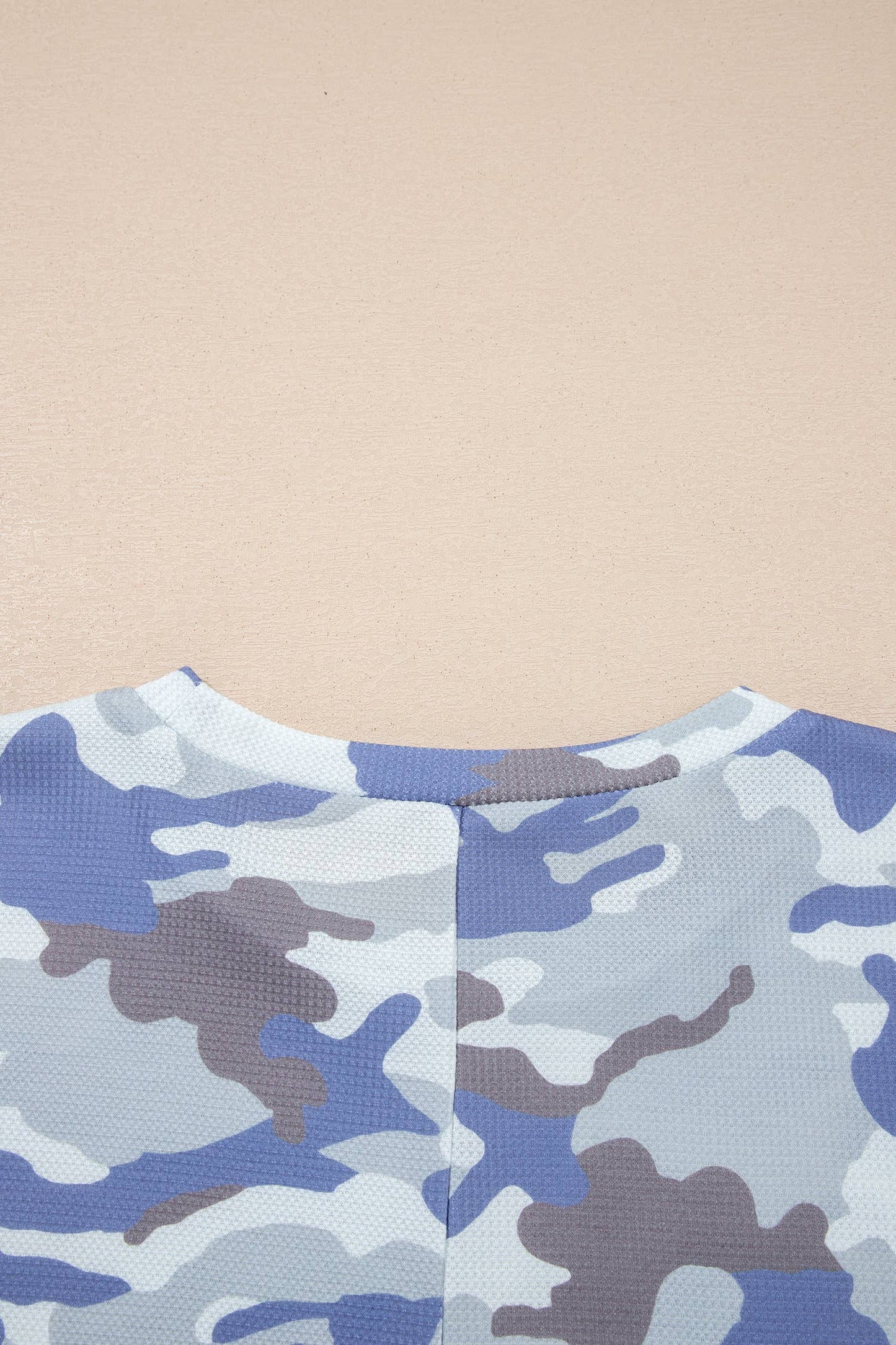 Camo Print Short Sleeve Top