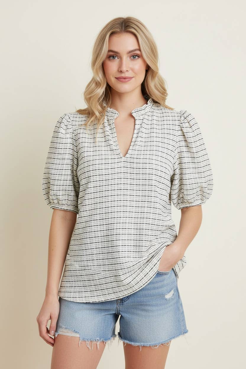 Black Striped Blouse