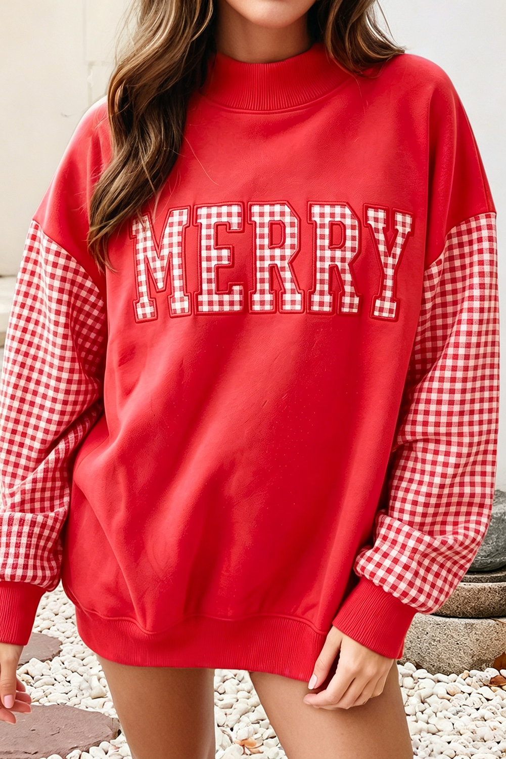 Holiday Mock Neck Sweatshirt