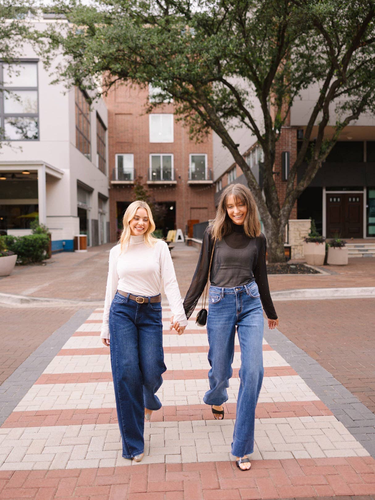 Mock Neck Mesh Top with Pearl Detail
