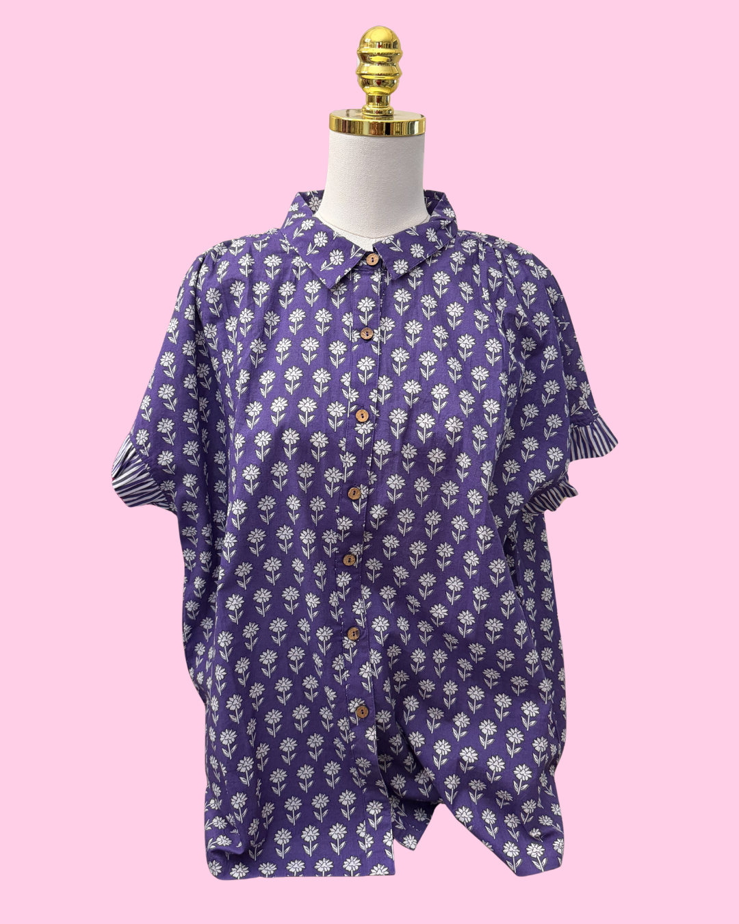 Purple Floral Blouse