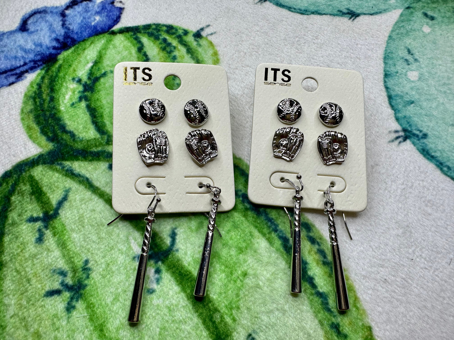 3 - Set Baseball Theme Earrings