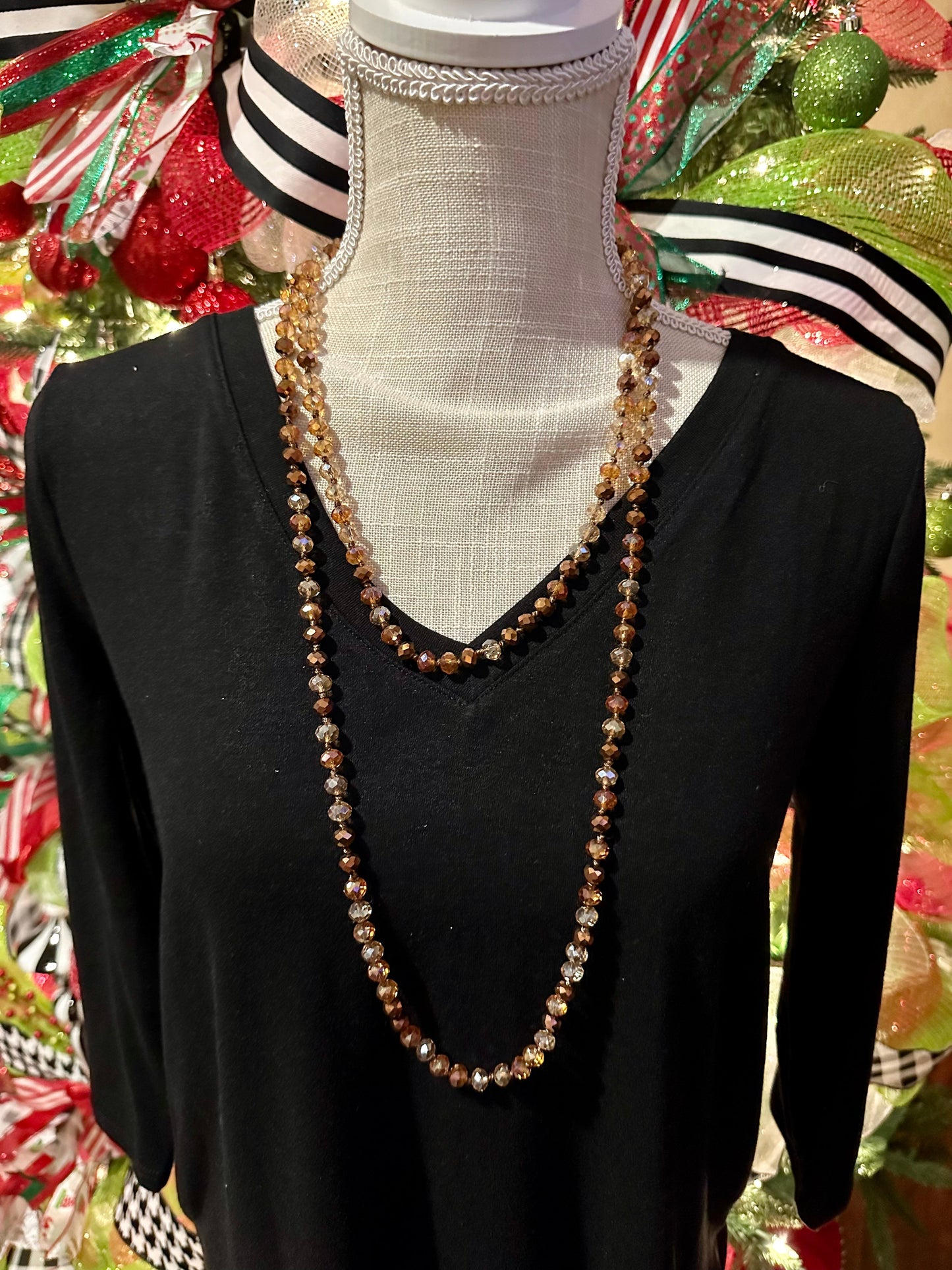 Fall Colored Bead Necklace