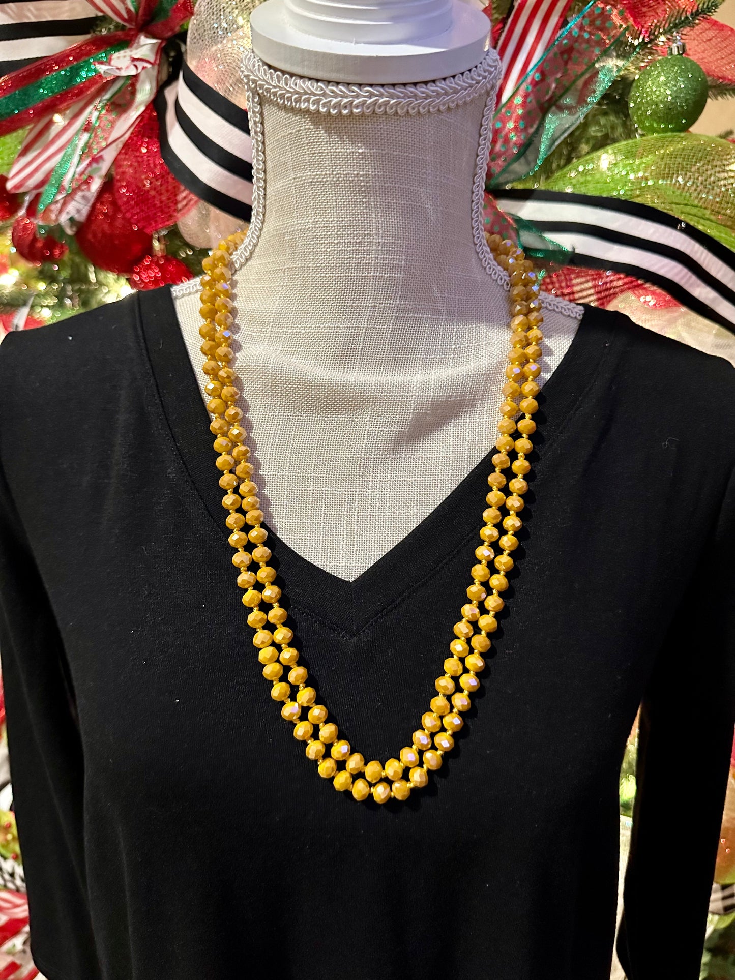 Mustard Bead Necklace