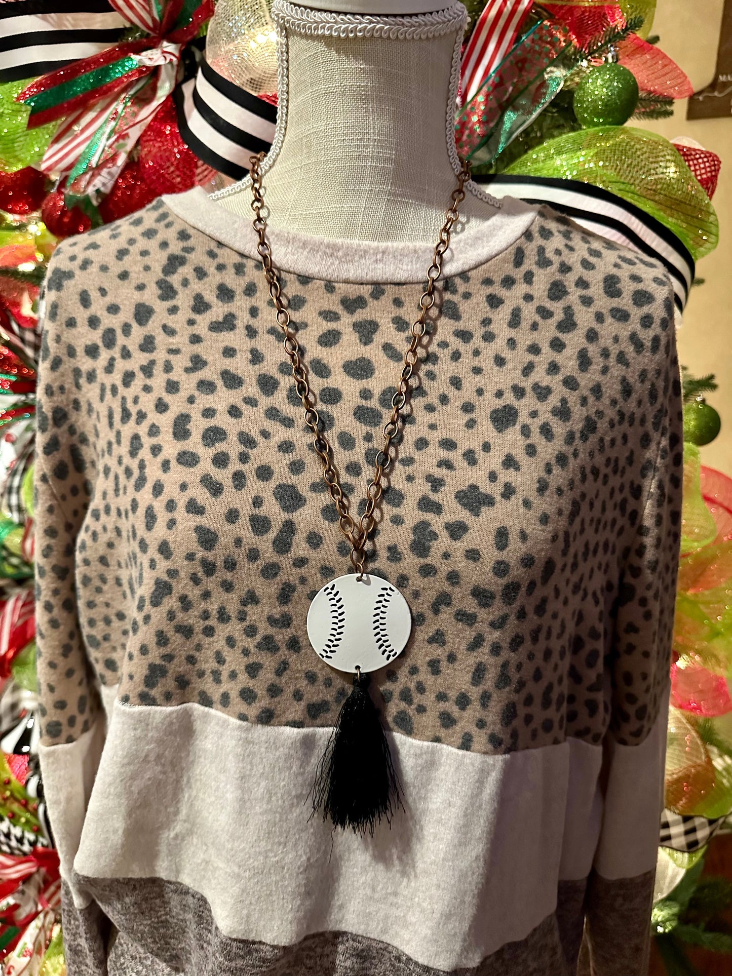 Baseball Tassel Necklace