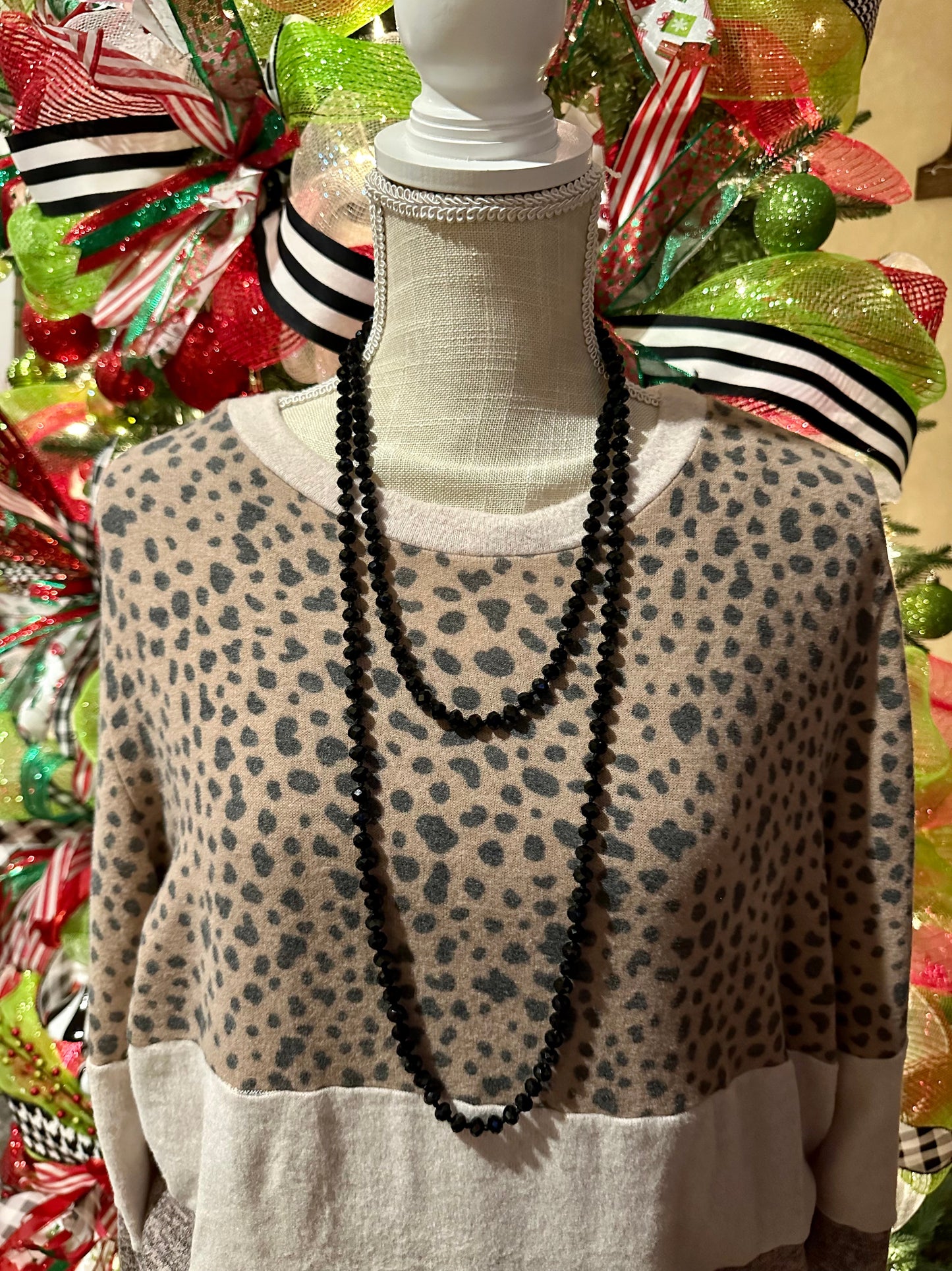 Black Beaded Necklace