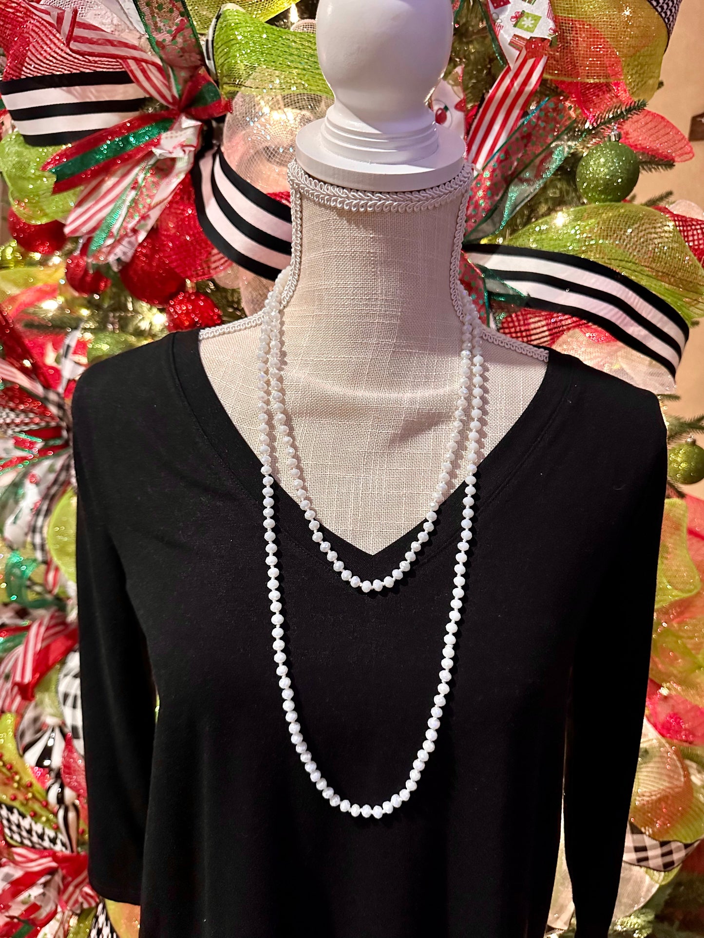 White Jade Small Bead Necklace