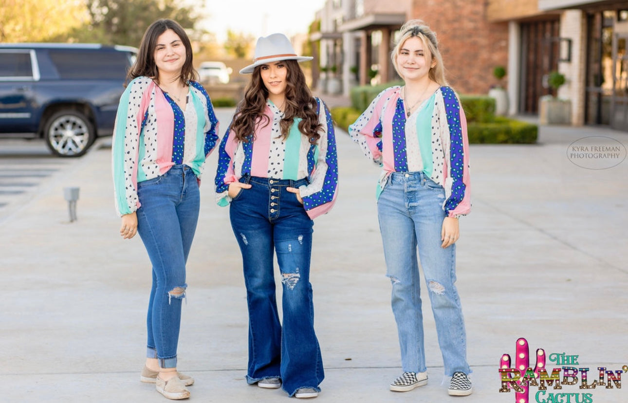 | '- Pastel Polka Dot Top