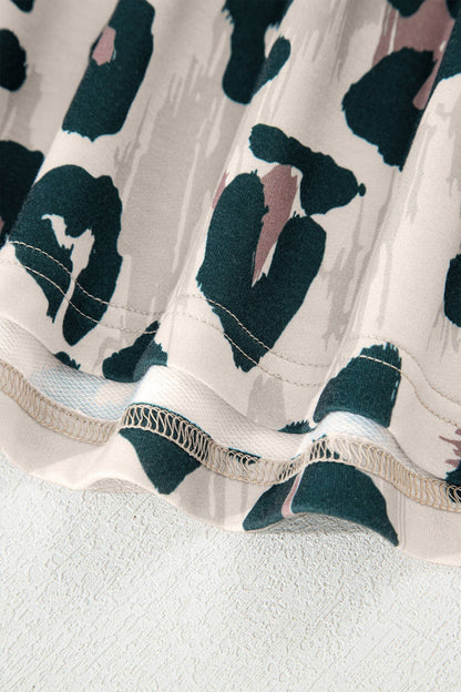 Leopard Collared Blouse