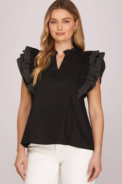 Ruffle Sleeve Top