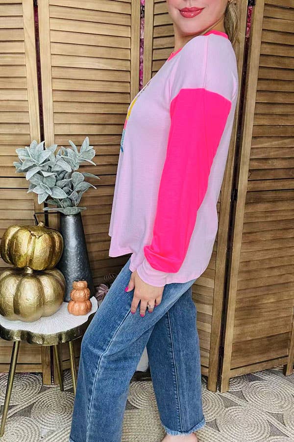 Sequin Nutcracker Pink Christmas Women Top XCH16022