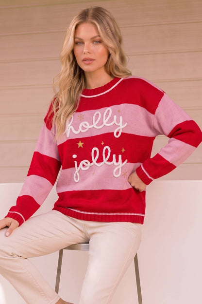 Holly Jolly Striped Sweater