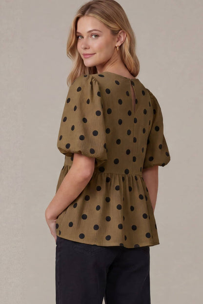 Polkadot Woven Top