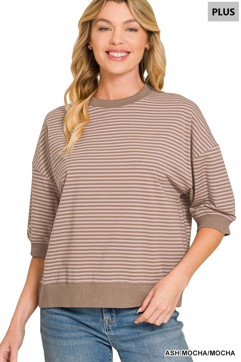 Striped Contrast Top