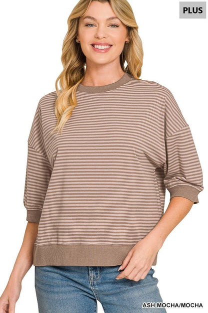 Striped Contrast Top