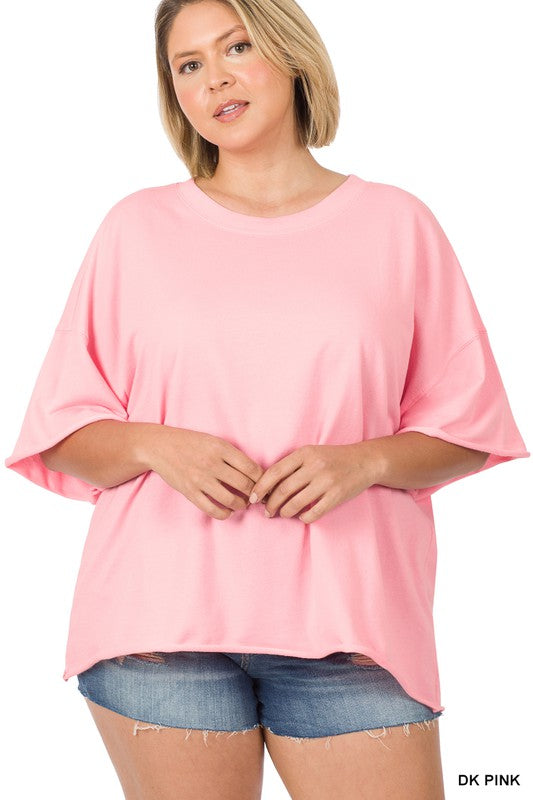 Dark Pink French Terry Drop