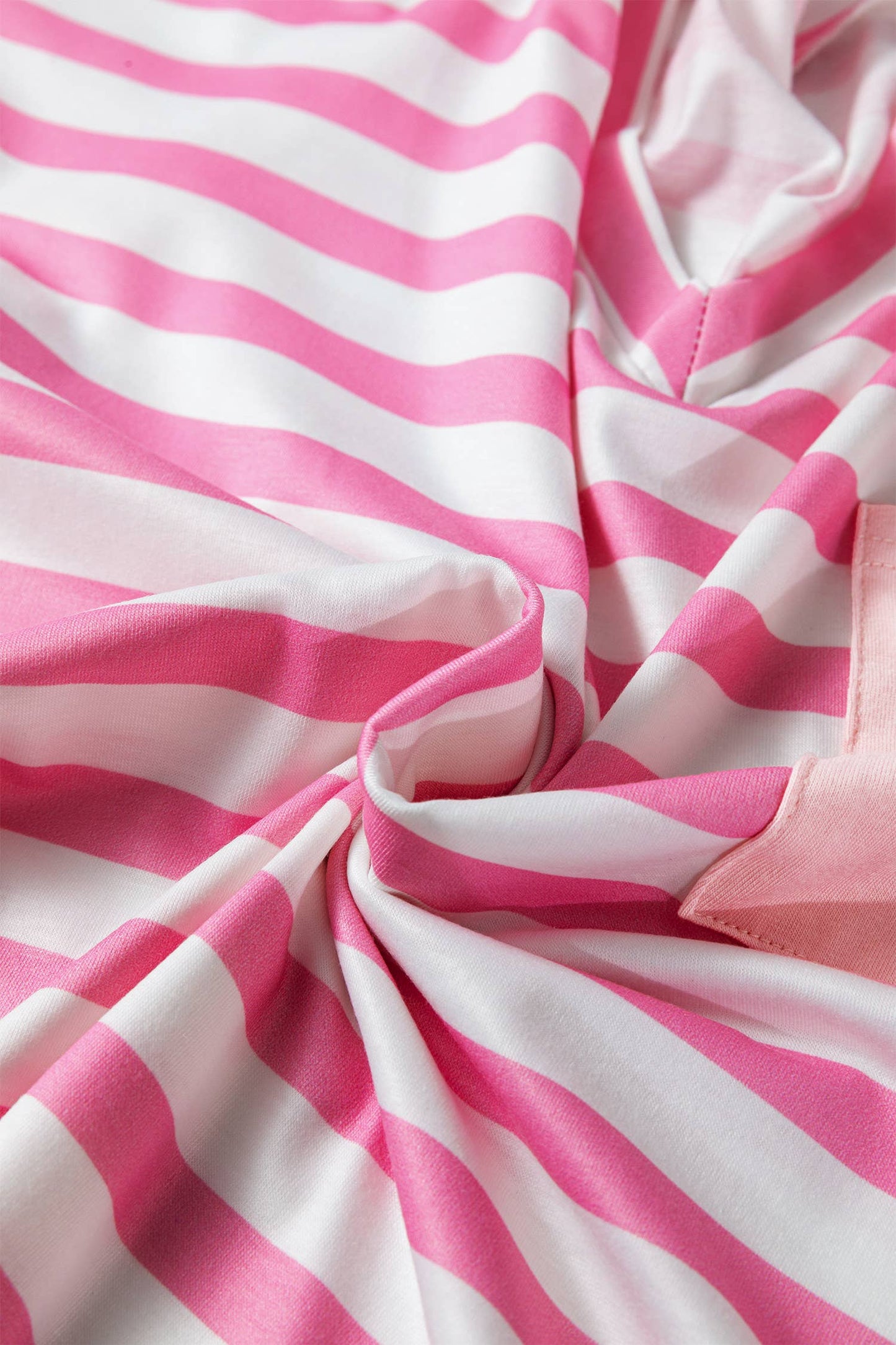Pink Stripe V Neck