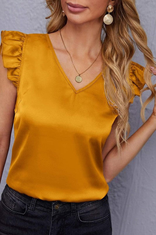 - Ginger V Neck Blouse