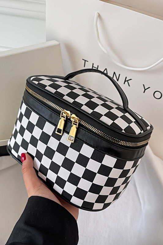 Checkered Bag with Handle