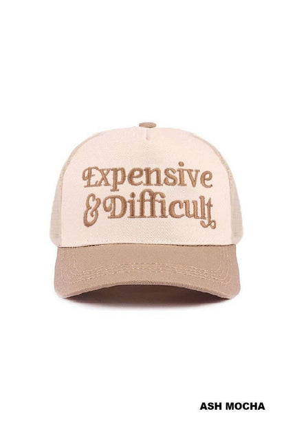 Expensive And Difficult Two Tone Mesh Snapback Hat