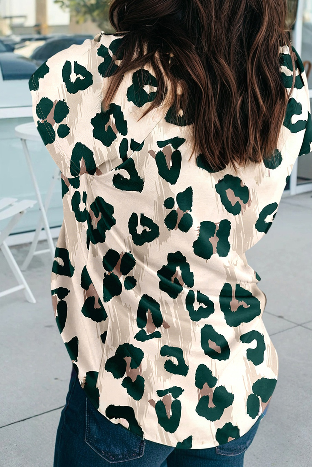 Leopard Collared Blouse