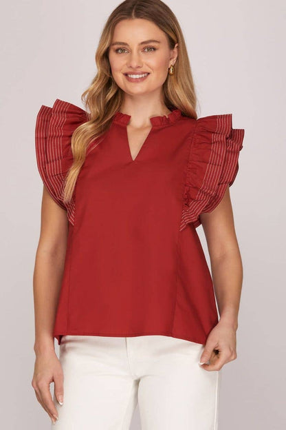 Ruffle Sleeve Top