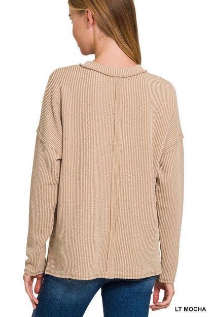 Corded Rib Long Sleeve
