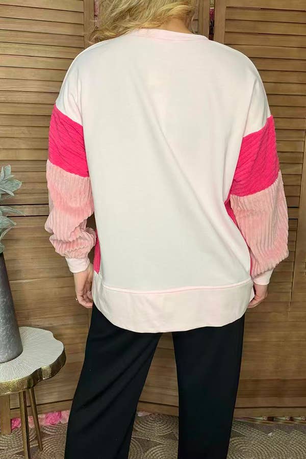 Sequin nutcracker corduroy women sweatshirt XCH16601
