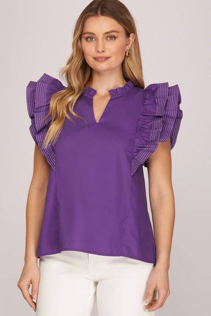 Ruffle Sleeve Top