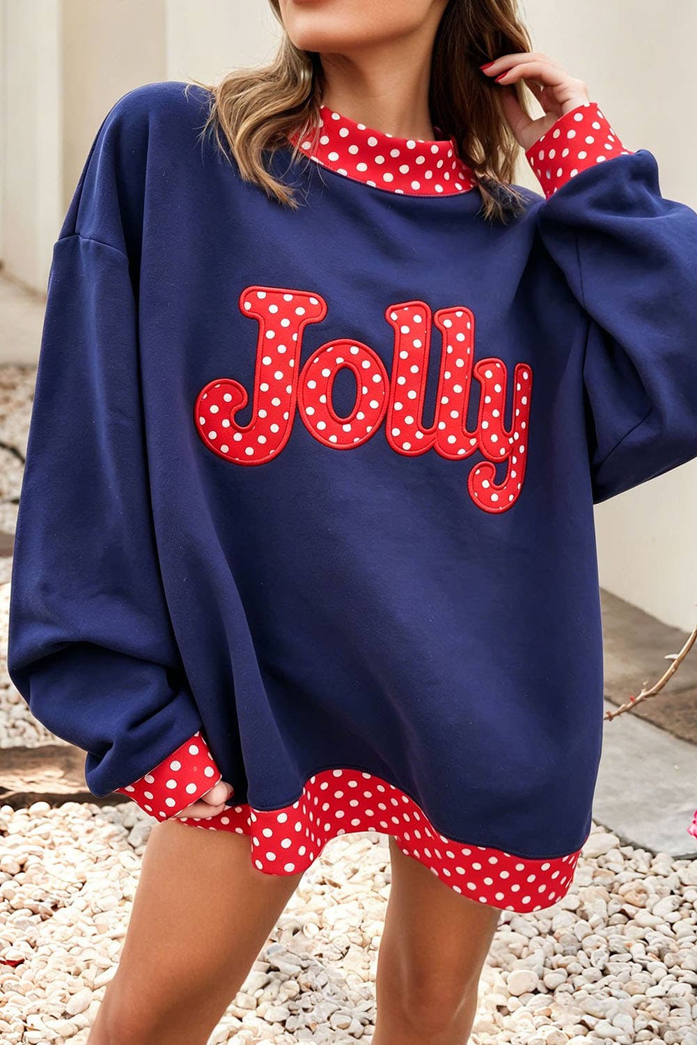 Holiday Mock Neck Sweatshirt
