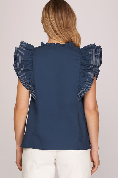 Ruffle Sleeve Top