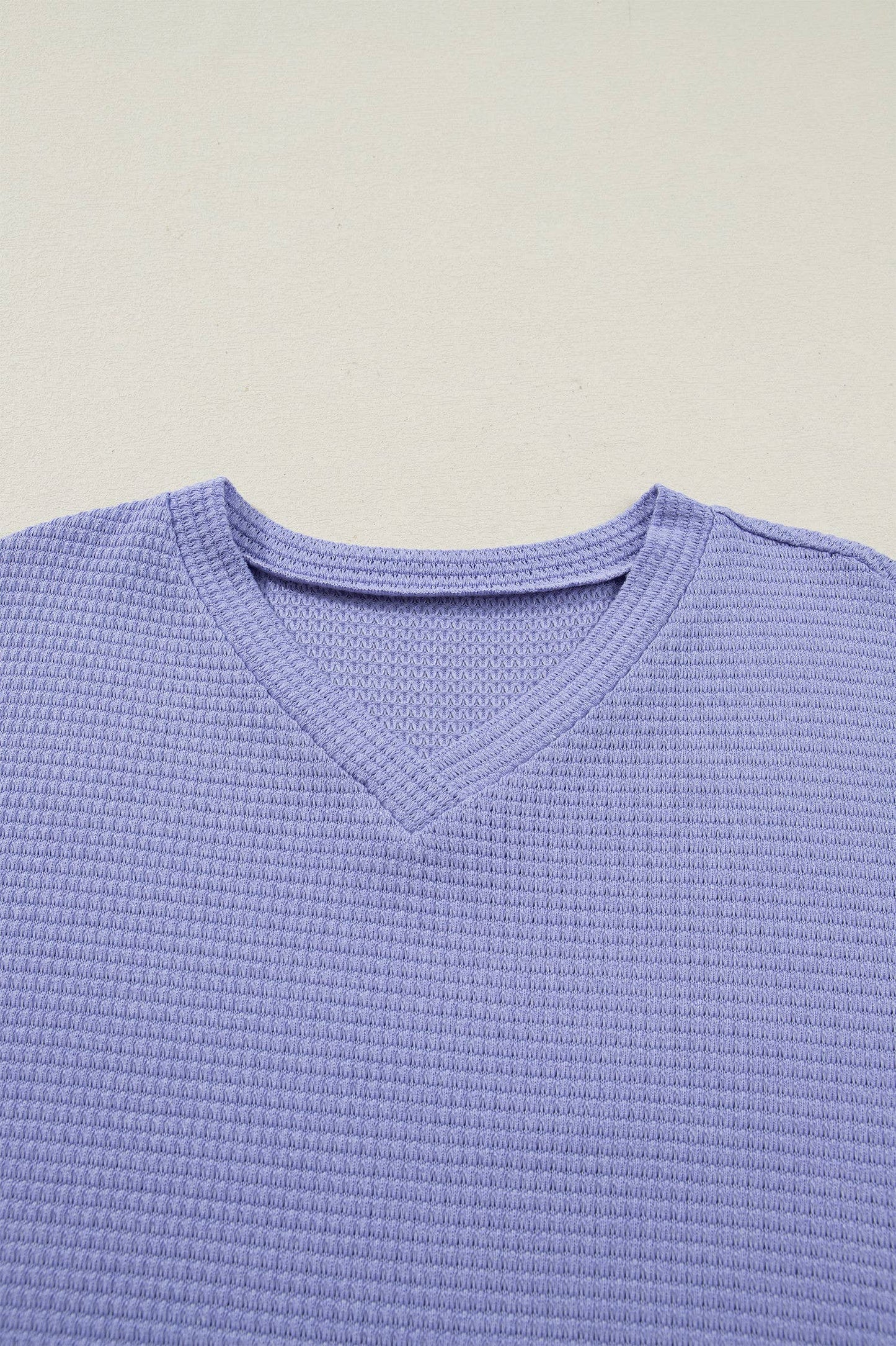 Waffle Knit Short Sleeve Top