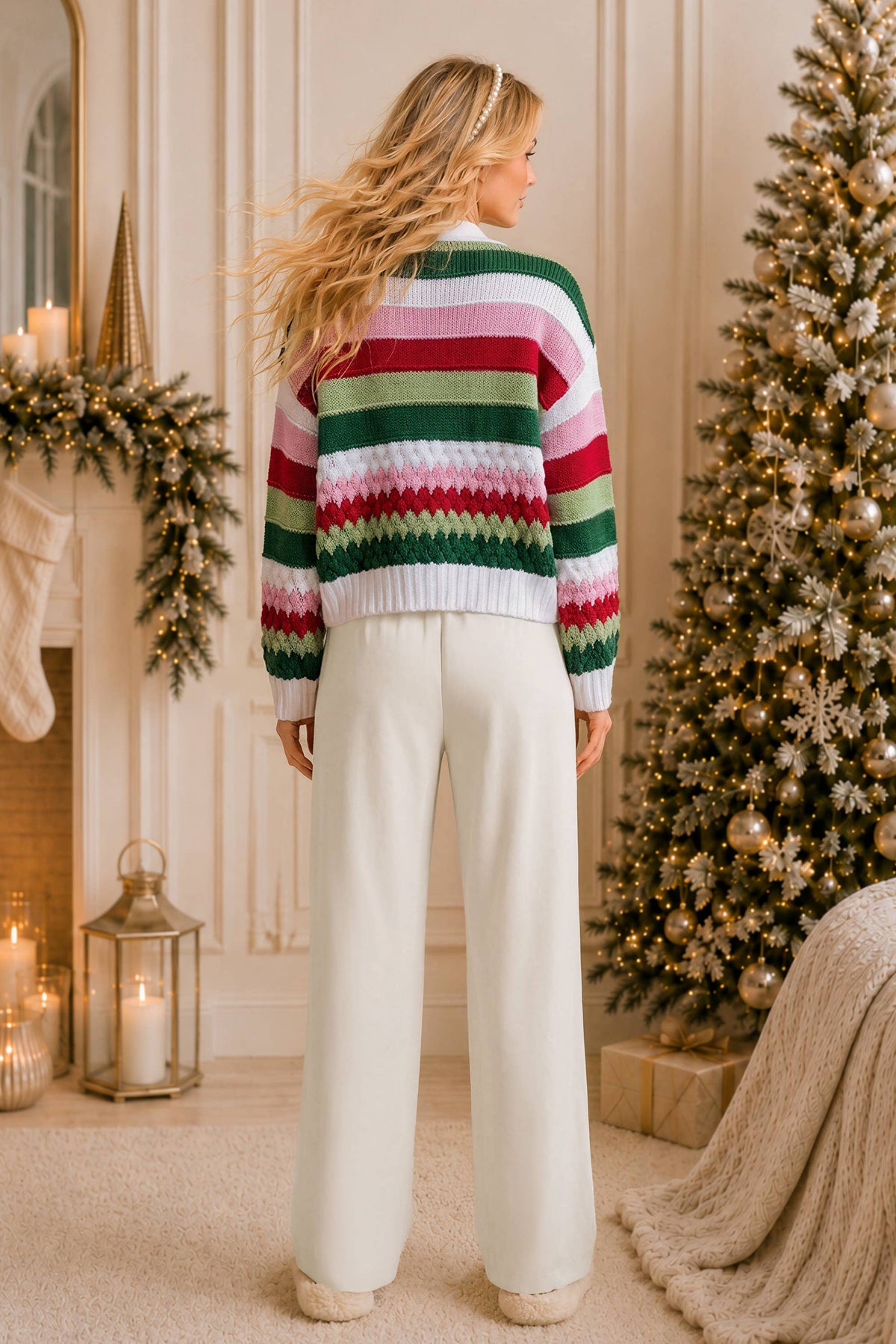 Holiday Tie Cardigan
