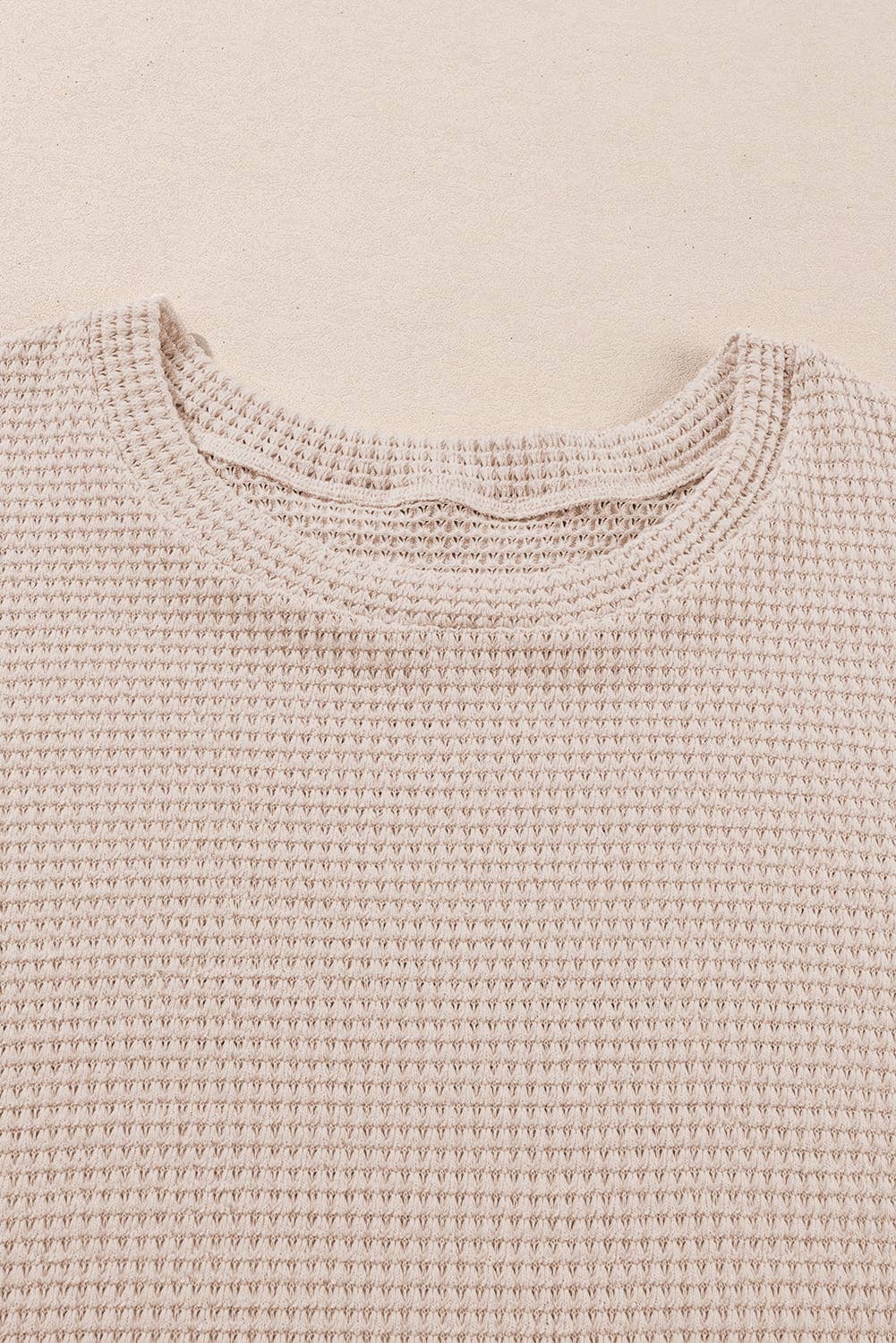 Floral Print Knit Patchwork Crew Neck Top