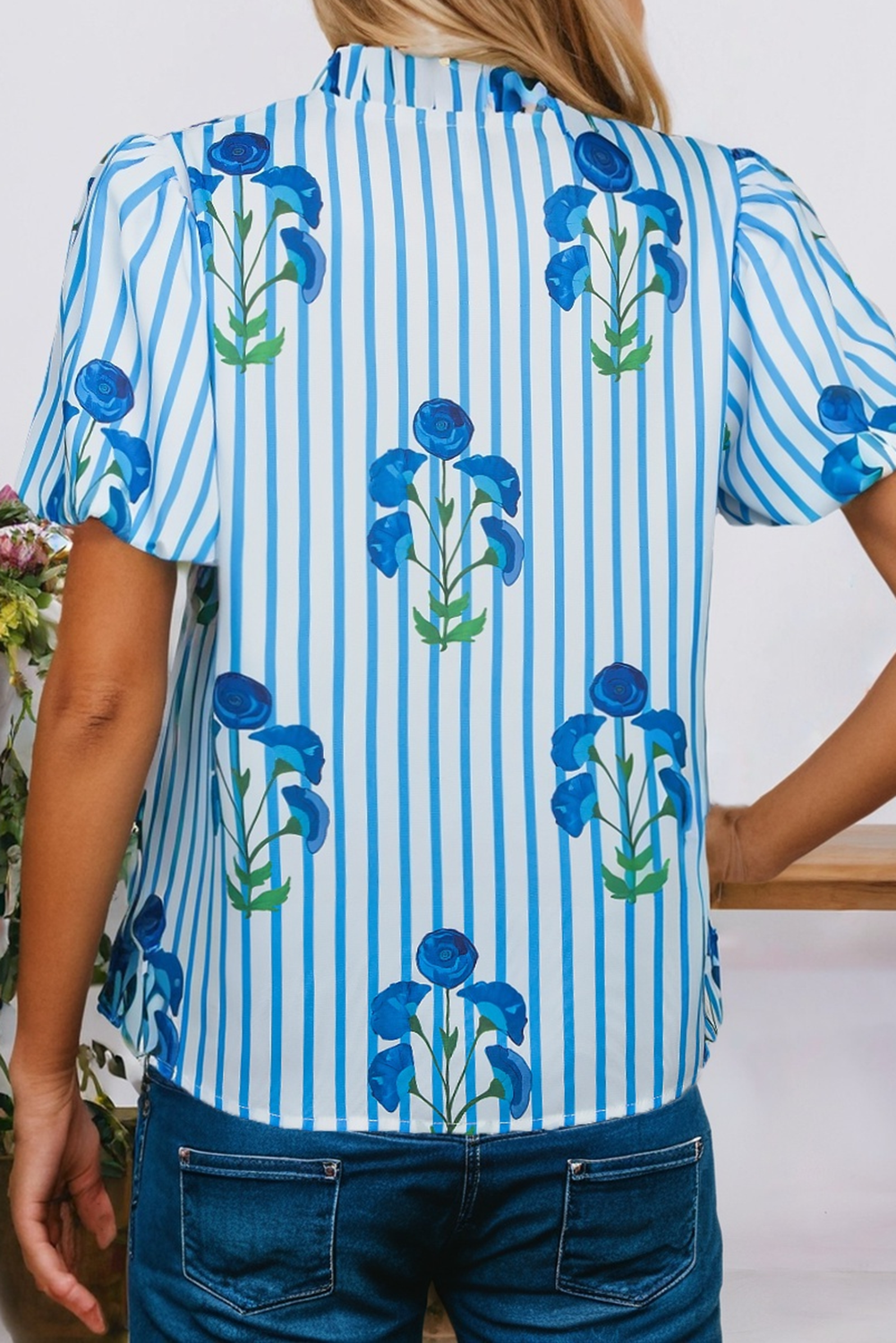 Stripe Floral Top