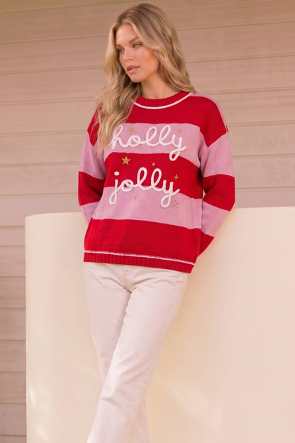 Holly Jolly Striped Sweater