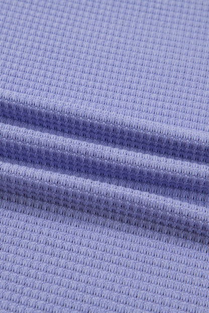 Waffle Knit Short Sleeve Top