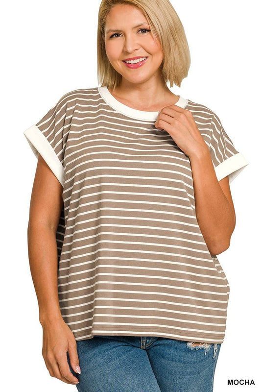Contrast Trim Top