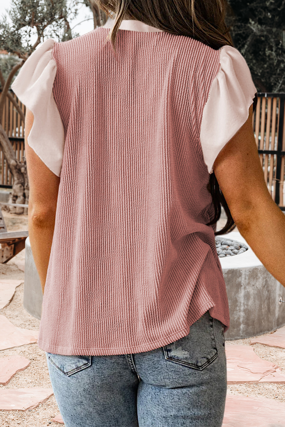 Frilled Neckline Blouse
