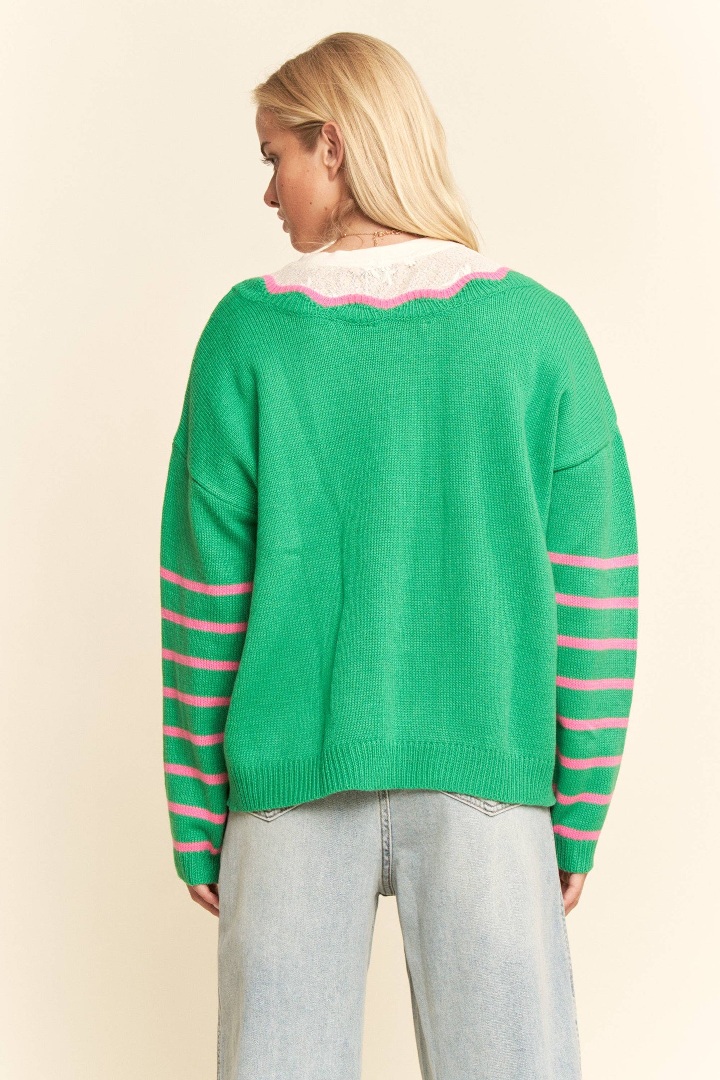 SEQUIN NUTCRACKER PATCH BOW DETAL SWEATER TOP