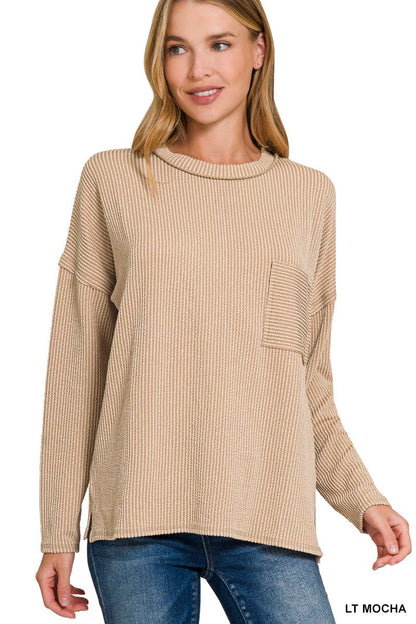 Corded Rib Long Sleeve