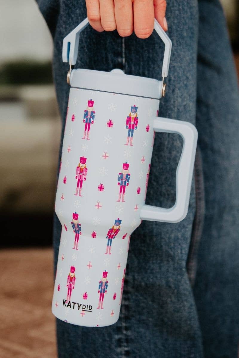 Nutcracker Light Blue Christmas Tumbler Cup