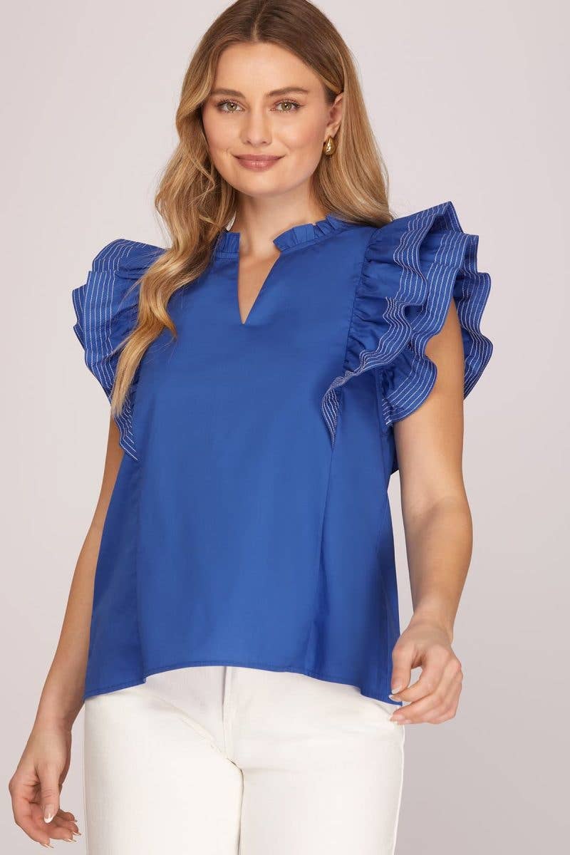 Ruffle Sleeve Top