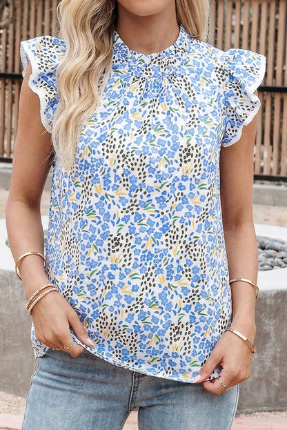 Abstract High Neck Top